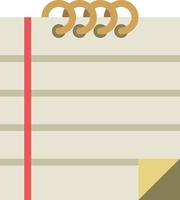 Note Flat Icon vector