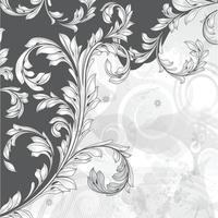 Engraved Floral Background 05 vector