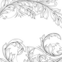Engraved Floral Background 01 vector