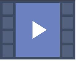 Video player Flat Icon vector