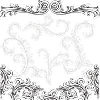 Engraved Floral Background 02 vector