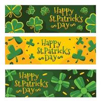 Set of Shamrock Banner Design vector