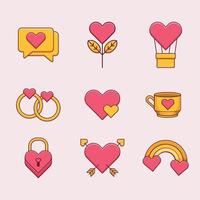 Valentine's Day Smooth Icons Collection