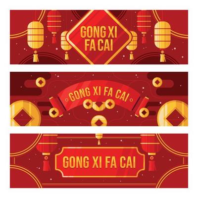 Set Of Gong Xi Fa Cai Banners