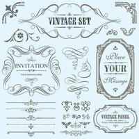 Vintage Calligraphic Element Set vector