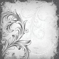 Engraved Floral Background 03 vector