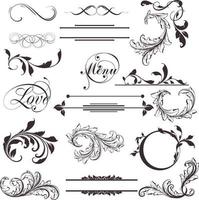 Set of vintage elements 03 vector