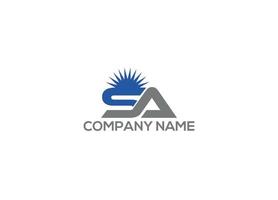 Sa initial logo design vector icon template