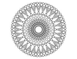 diseño de mandala real en blanco y negro, tatuajes, adornos, tradicional, vintage vector