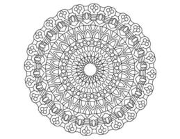 diseño de mandala real en blanco y negro, tatuajes, adornos, tradicional, vintage vector