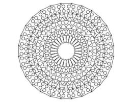 diseño de mandala real en blanco y negro, tatuajes, adornos, tradicional, vintage vector