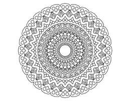 diseño de mandala real en blanco y negro, tatuajes, adornos, tradicional, vintage vector