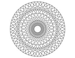 diseño de mandala real en blanco y negro, tatuajes, adornos, tradicional, vintage vector