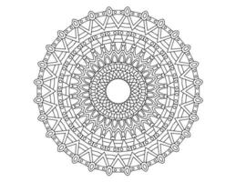 diseño de mandala real en blanco y negro, tatuajes, adornos, tradicional, vintage vector