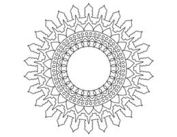 diseño de mandala real en blanco y negro, tatuajes, adornos, tradicional, vintage vector