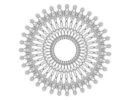 diseño de mandala real en blanco y negro, tatuajes, adornos, tradicional, vintage vector