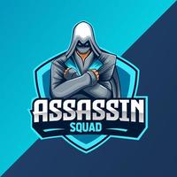 Assassin mascot logo template vector