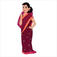 Indian Lady vector clipart