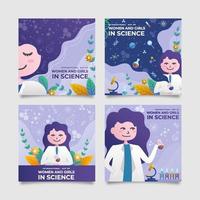 International Day of Women and Girls in Science vector