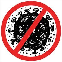 Graphic of Stop Corona Virus. sign caution Covid 19 icon clip art Illustration Vector