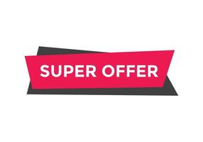 super offer text sign icon rectangle shape free vector
