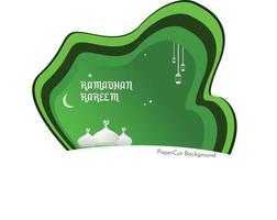 plantilla vector ramadhan kareem color verde