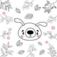 patrón infantil impecable con lindos animales en estilo blanco y negro. ilustración vectorial hermosos animales texturas creativas para niños escandinavos para tela, envoltura, textil, papel pintado, ropa. vector