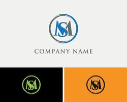 MS Circle Logo Design vector