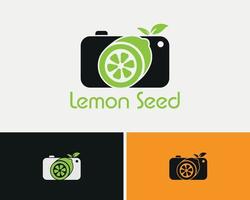 Lemon Seed Logo Design vector