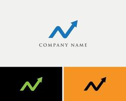 AV Arrow logo design vector