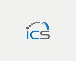 ICS Letter Logo Design Template vector