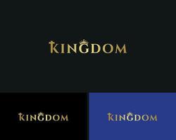 diseño del logotipo de la corona del reino vector