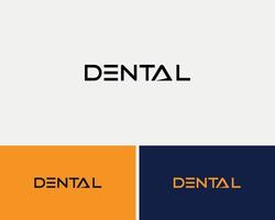 diseño de logotipo de tipografía dental vector