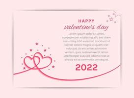 Valentine's day concept background. Cute love banner or greeting card. vector