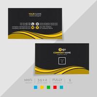 plantilla de tarjeta de visita para usted. esta tarjeta de presentación corporativa moderna, creativa y elegante es imprescindible para su personal y oficina. 2 colores temáticos, negro y otros. vector