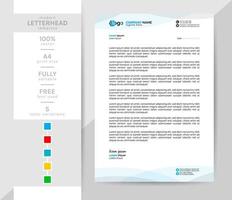 A4 size Business letterhead template for the year 2022. This modern creative and elegant letterhead is a must for your office. 2 theme colorwork, black, and others. vector