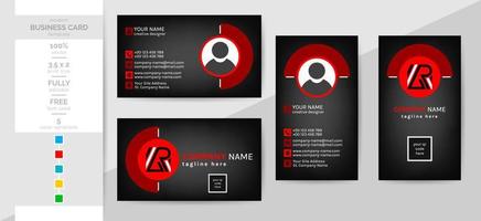 Business card template for you. This modern creative elegant corporate business card is a must for your personal and office. 2 theme colorwork, black, and others. vector