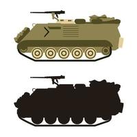 military armored vehicle side view vector design