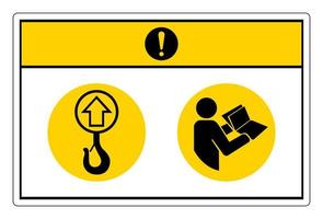 Caution Lift Point Symbol Sign Isolate on White Background,Vector Illustration vector