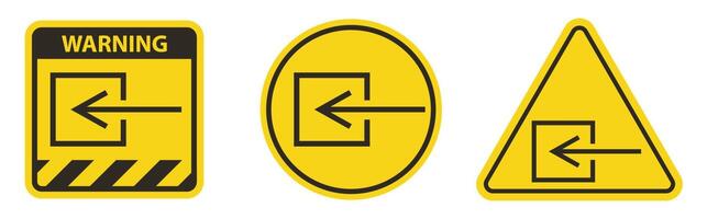 Caution Input Entrance Non-Electrical Symbol Sign On White Background vector