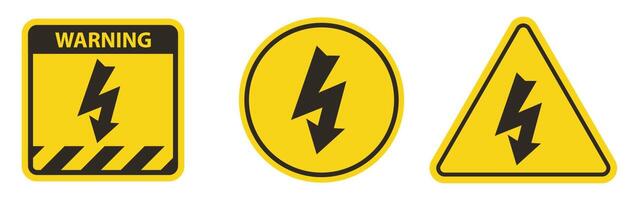 Caution High Voltage Symbol Sign Isolate On White Background vector