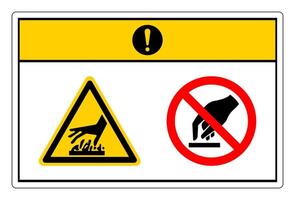 Caution Hot Surface Do Not Touch Symbol Sign On White Background vector