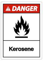 Danger Kerosene Symbol Sign On White Background vector