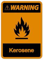 Warning Kerosene Symbol Sign On White Background vector