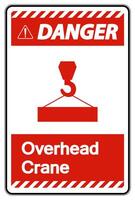 Danger Overhead Crane Symbol Sign On White Background vector