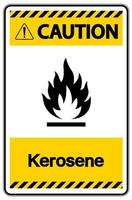 Caution Kerosene Symbol Sign On White Background vector