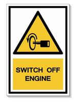 Switch Off Engine Symbol Sign Isolate On White Background,Vector Illustration EPS.10 vector