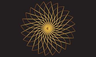 Mandala Gold Vector Flower. Round Shape Vector Good for Business or decorative Presentation Shape vector
