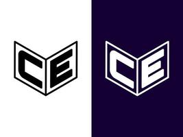 Initial letter CE minimalist and modern 3D logo design vector