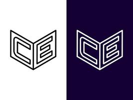 Initial letter CE minimalist and modern 3D logo design vector